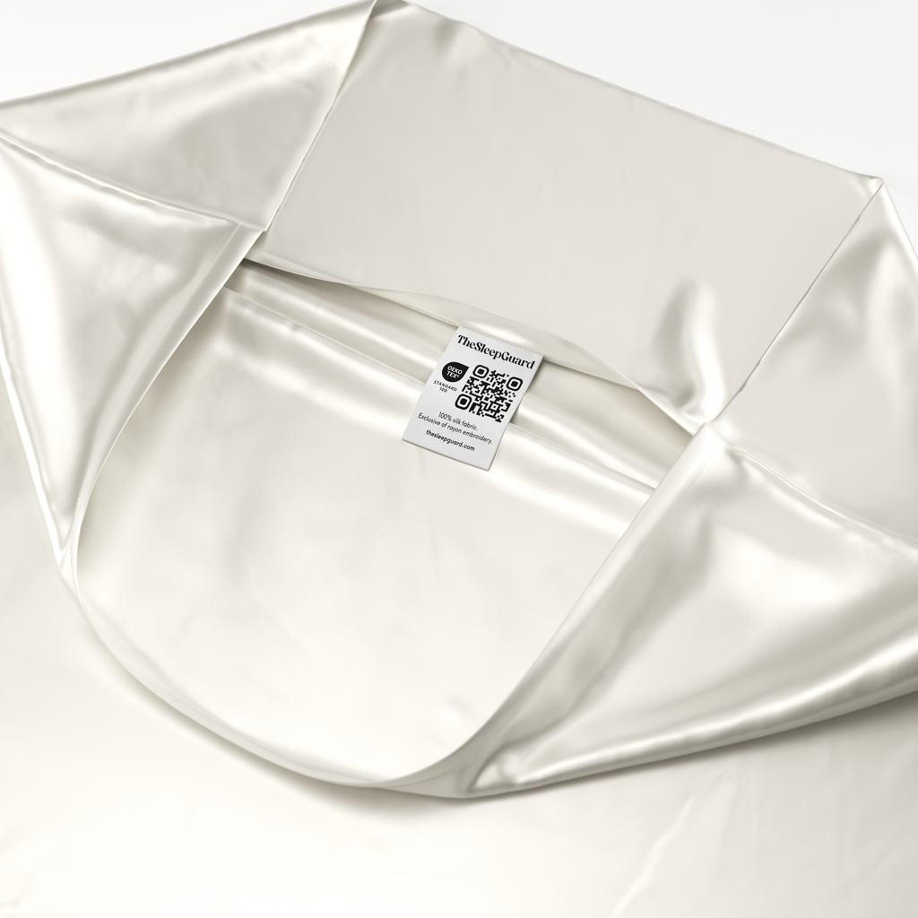 100% Mulberry Silk Pillowcase [22 Momme, 6A Grade] - Ivory White, Standard Size