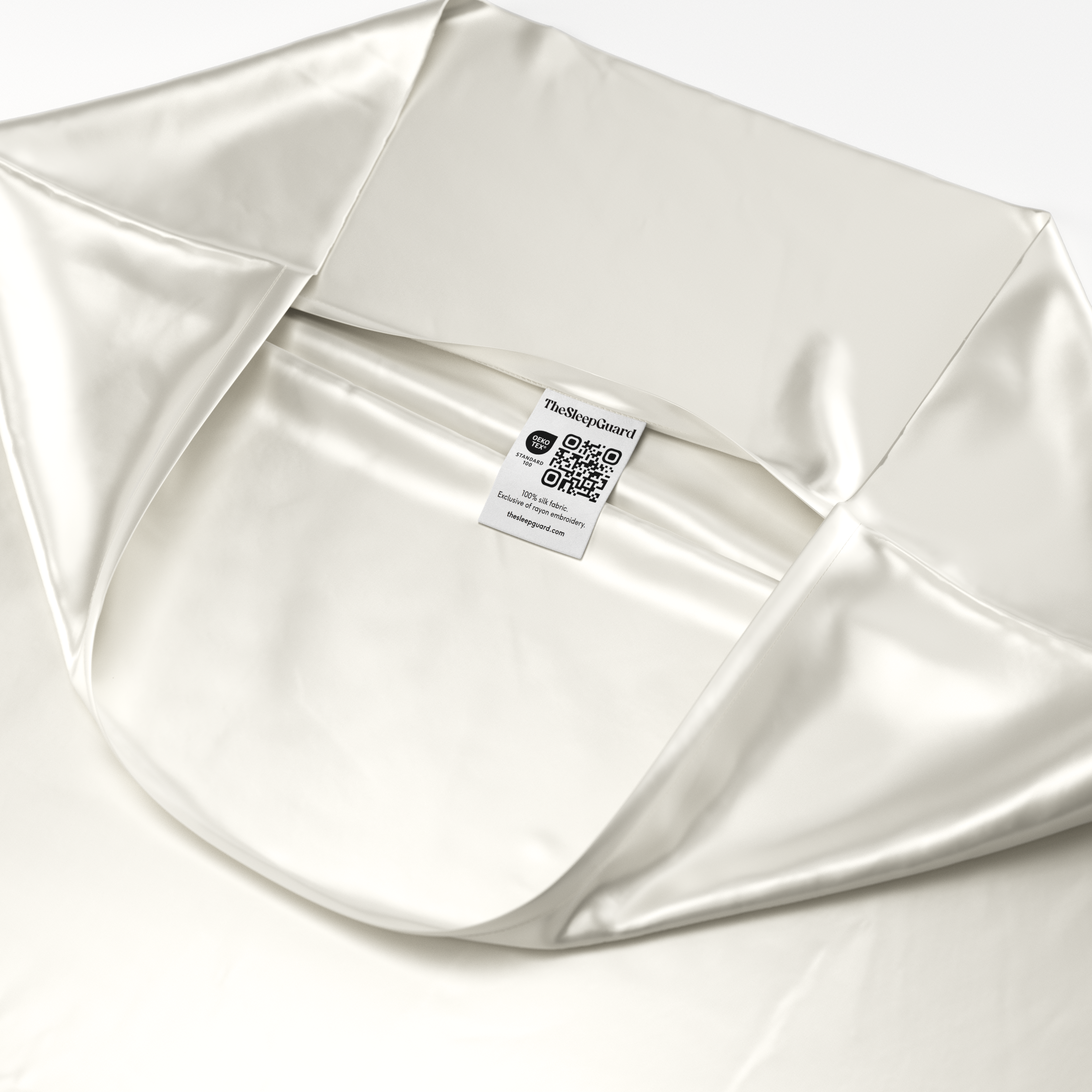 100% Mulberry Silk Pillowcase [22 Momme, 6A Grade] - Ivory White, Queen Size