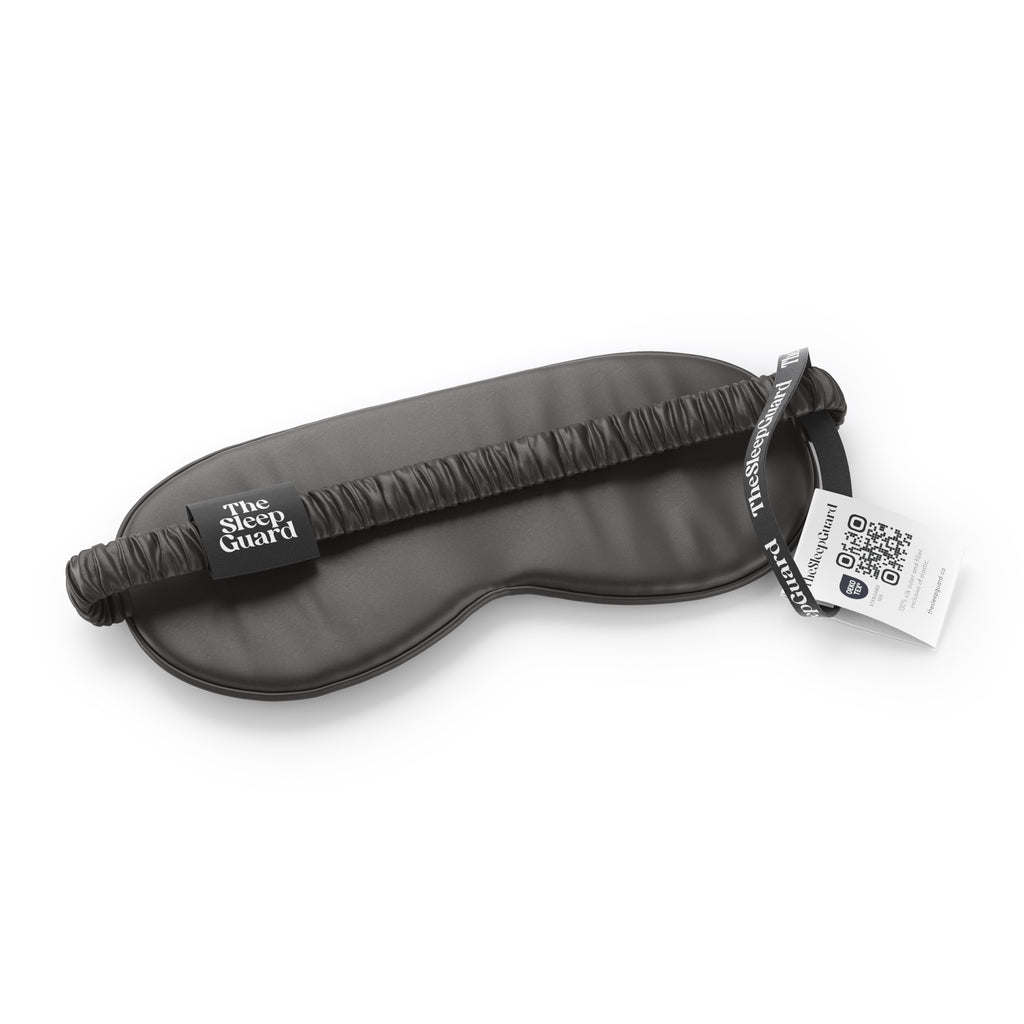 Pure Silk Sleep Mask [100% 6A Mulberry Silk, 22 Momme] - Charcoal Grey
