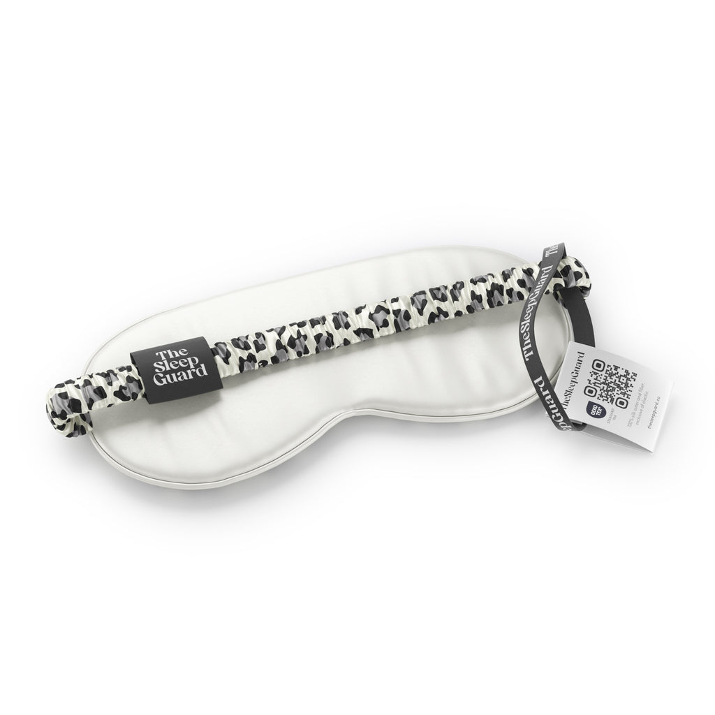 Pure Silk Sleep Mask [100% 6A Mulberry Silk, 22 Momme] - Leopard Print