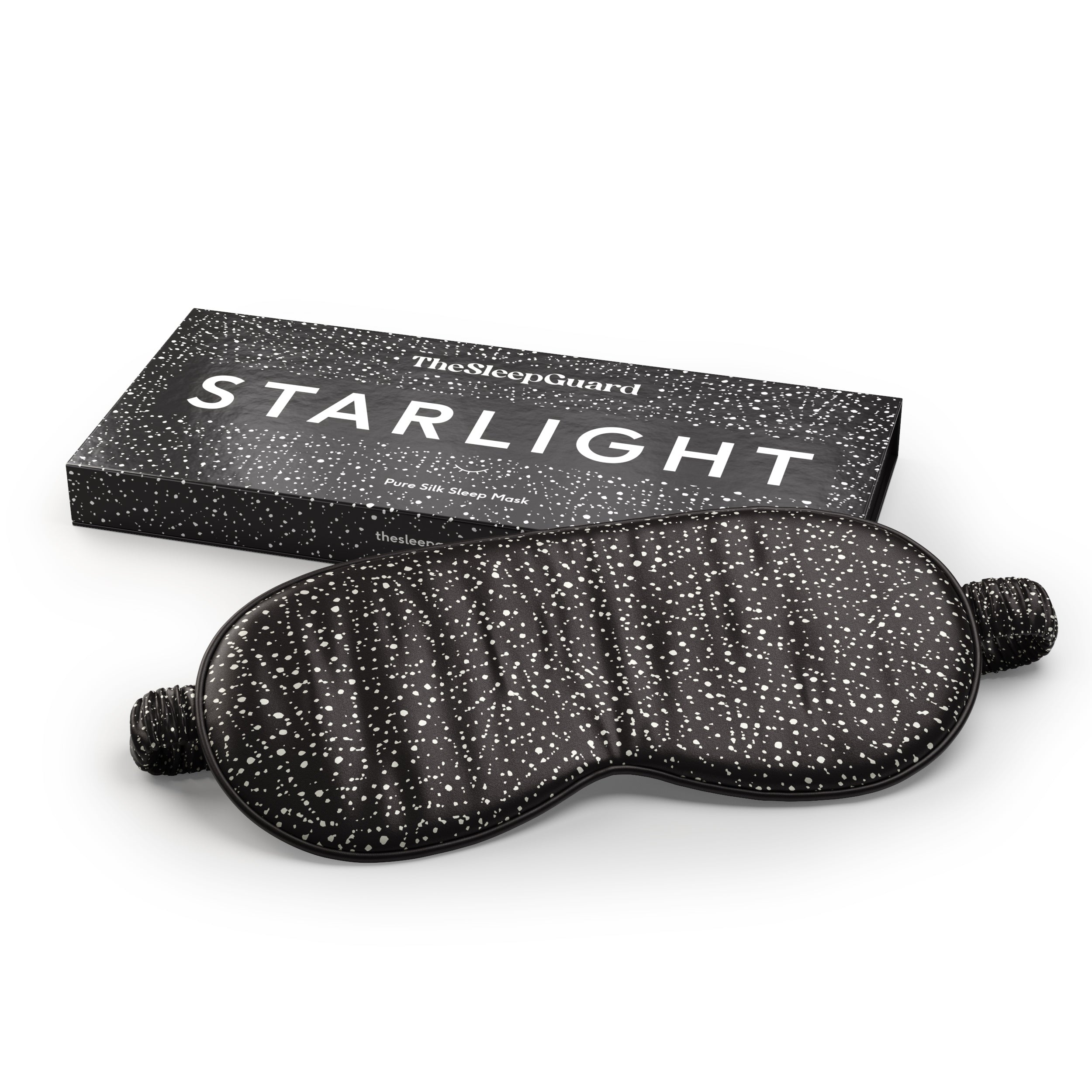 Pure Silk Sleep Mask [100% 6A Mulberry Silk, 22 Momme] - Starlight Print